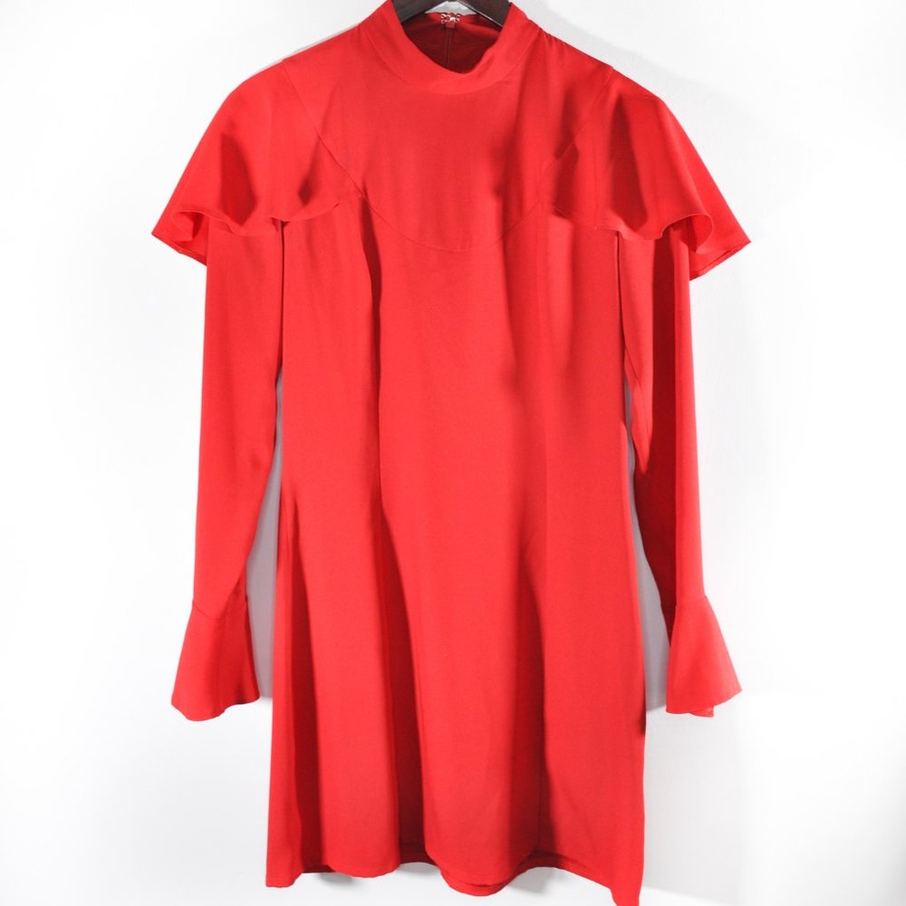 Topshop Boutique Red Cape Dress